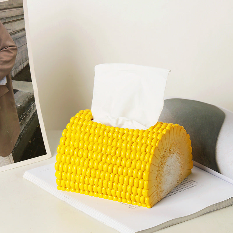 Creative modern simple cute corn tissue box clouds pumping paper box living room decoration multifunctional ornaments