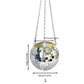 Hanging mirror shaped plastic flower pots gardening baskets disco flower pots