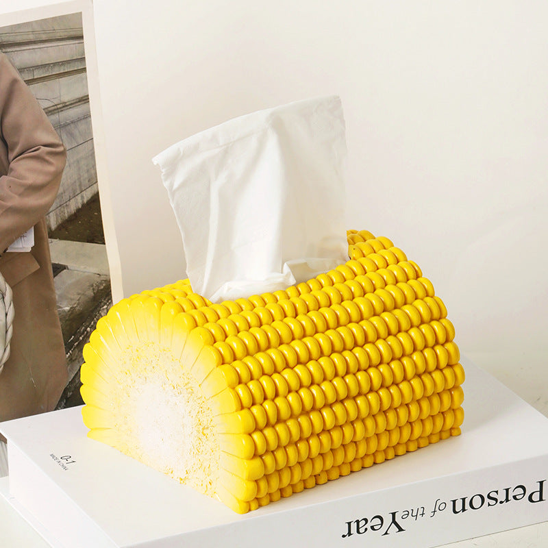 Creative modern simple cute corn tissue box clouds pumping paper box living room decoration multifunctional ornaments
