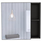 Oman Medicine Cabinet, Three Internal Shelves, Single Door, Two External Shelves -Black