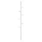 Adjustable Laundry Pole Clothes Drying Rack Coat Hanger DIY Floor to Ceiling Tension Rod Storage Organizer for Indoor, Balcony - White