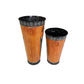 Antique Brown Metal Umbrella Stand Set