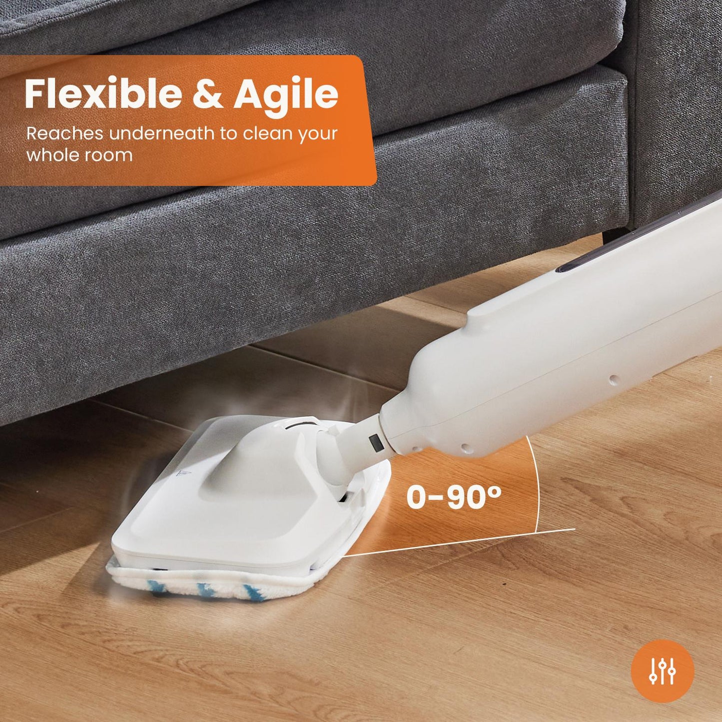 Steam Mop for Floor Cleaning,Lightweight Floor Steamer Cleaner for Hardwood/Tile/Laminate Floors Carpet, 2 Washable Pad