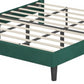 Molblly King Size Bed Frame with Upholstered Headboard, Strong Frame, and Wooden Slats Support, Non-Slip, and Noise-Free, No Box Spring Needed, Easy Assembly,Green