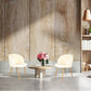 Adjust Legs Upholstered teddy faux fur dining armrest chair set of 2 (Off White)