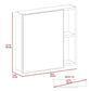 Oman Medicine Cabinet, Three Internal Shelves, Single Door, Two External Shelves -White