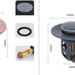 Electroplating Drainer Bouncing Core Universal Head Leak-Proof Plug