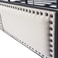 Metal Queen Bed Frame with Upholstered Headboard & Footboard