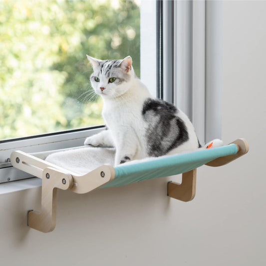 Cat Window Perch Cat Window Hammock Seat for Indoor Cats Sturdy Adjustable Steady Cat Bed Providing All-Around Sunbath Space Saving Washable Holds Up