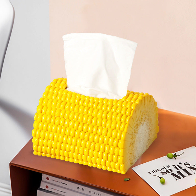Creative modern simple cute corn tissue box clouds pumping paper box living room decoration multifunctional ornaments