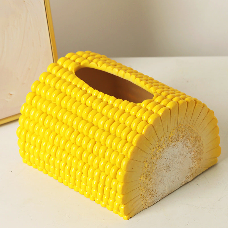 Creative modern simple cute corn tissue box clouds pumping paper box living room decoration multifunctional ornaments
