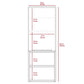 Mila  Bathroom Cabinet, Two Internal Shelves, Two External Shelves, Single Door -White