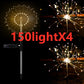 Ground Plug Solar Fireworks Light LED Light String Copper Wire Outdoor Garden Decoration Star Lights Christmas Lights