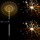 Ground Plug Solar Fireworks Light LED Light String Copper Wire Outdoor Garden Decoration Star Lights Christmas Lights