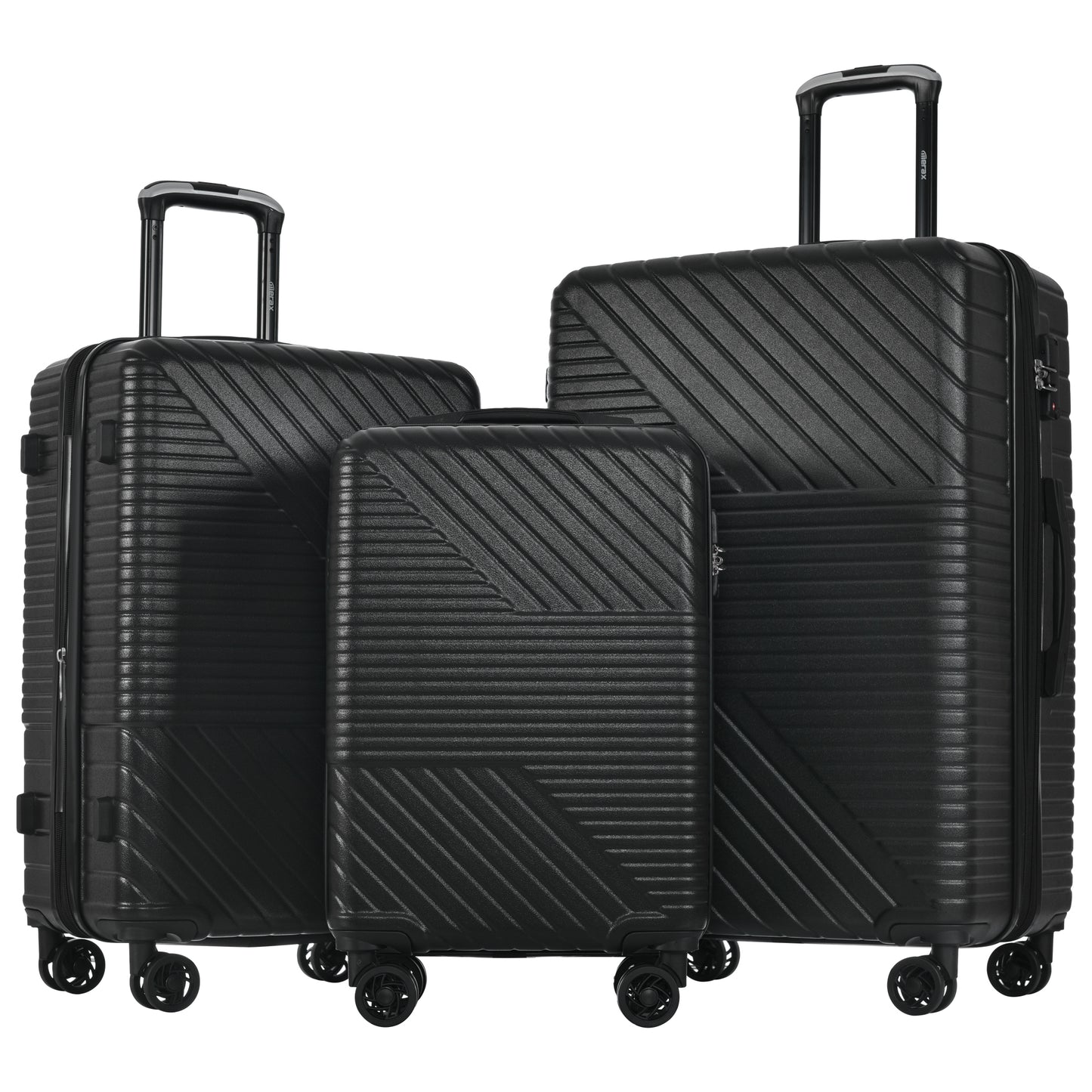 Hardshell Luggage Sets 3 Piece double spinner 8 wheels Suitcase with TSA Lock Lightweight 20''24''28''