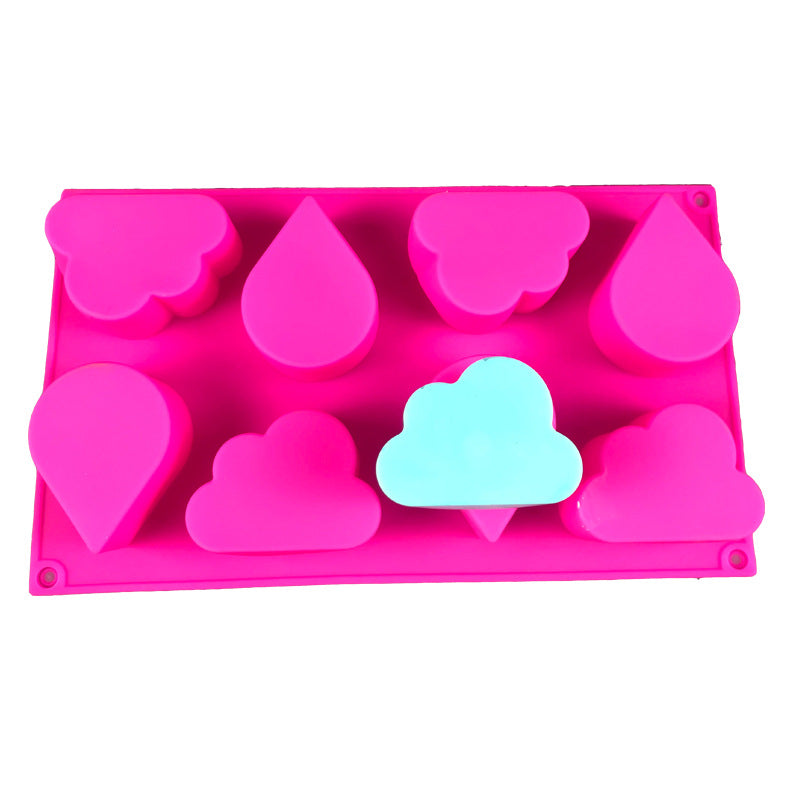 Handmade Soap Mold, Chocolate Mold, Six-hole Clouds