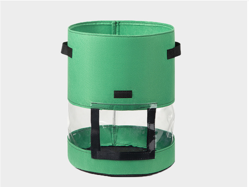 Transparent bottom planter bag