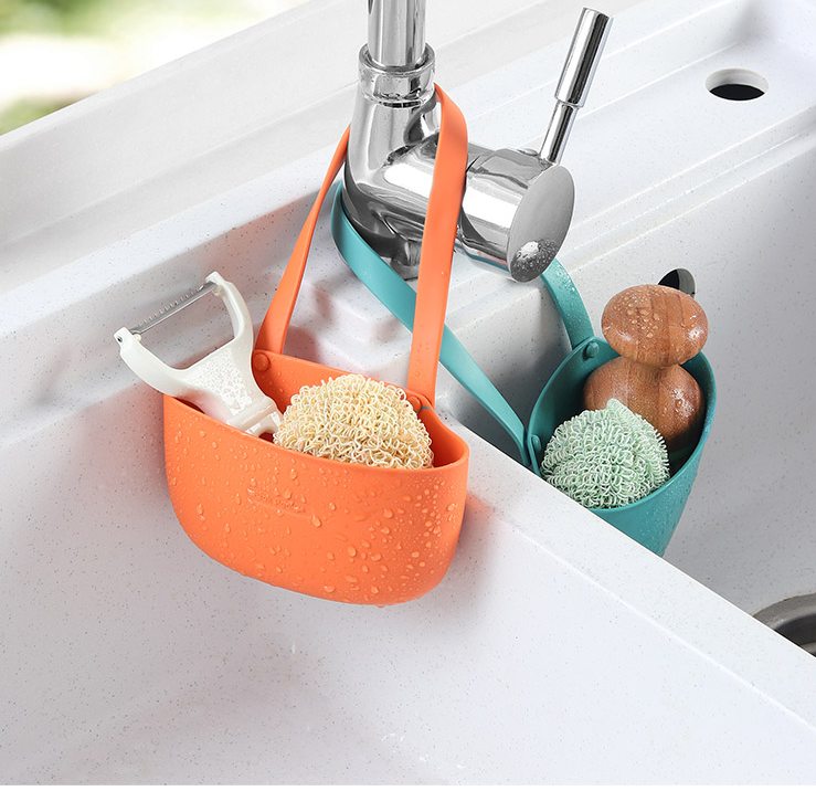 Sink Caddy Sponge Holder with Drain Hole