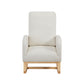Rocking Chair Mid-Century Modern Rocking Armchair Upholstered Tall Back Accent Glider Rocker