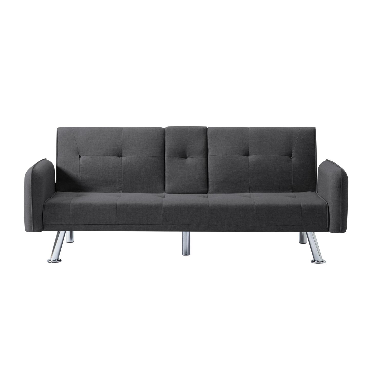 74.8” Futon sleeper sofa bed (Dark Grey)