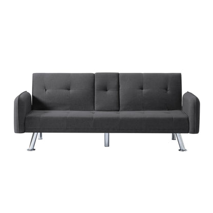 74.8” Futon sleeper sofa bed (Dark Grey)