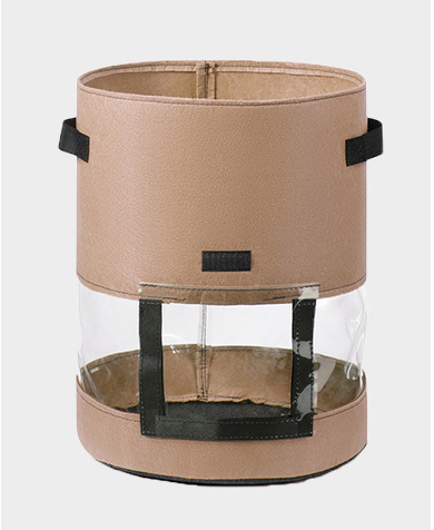 Transparent bottom planter bag