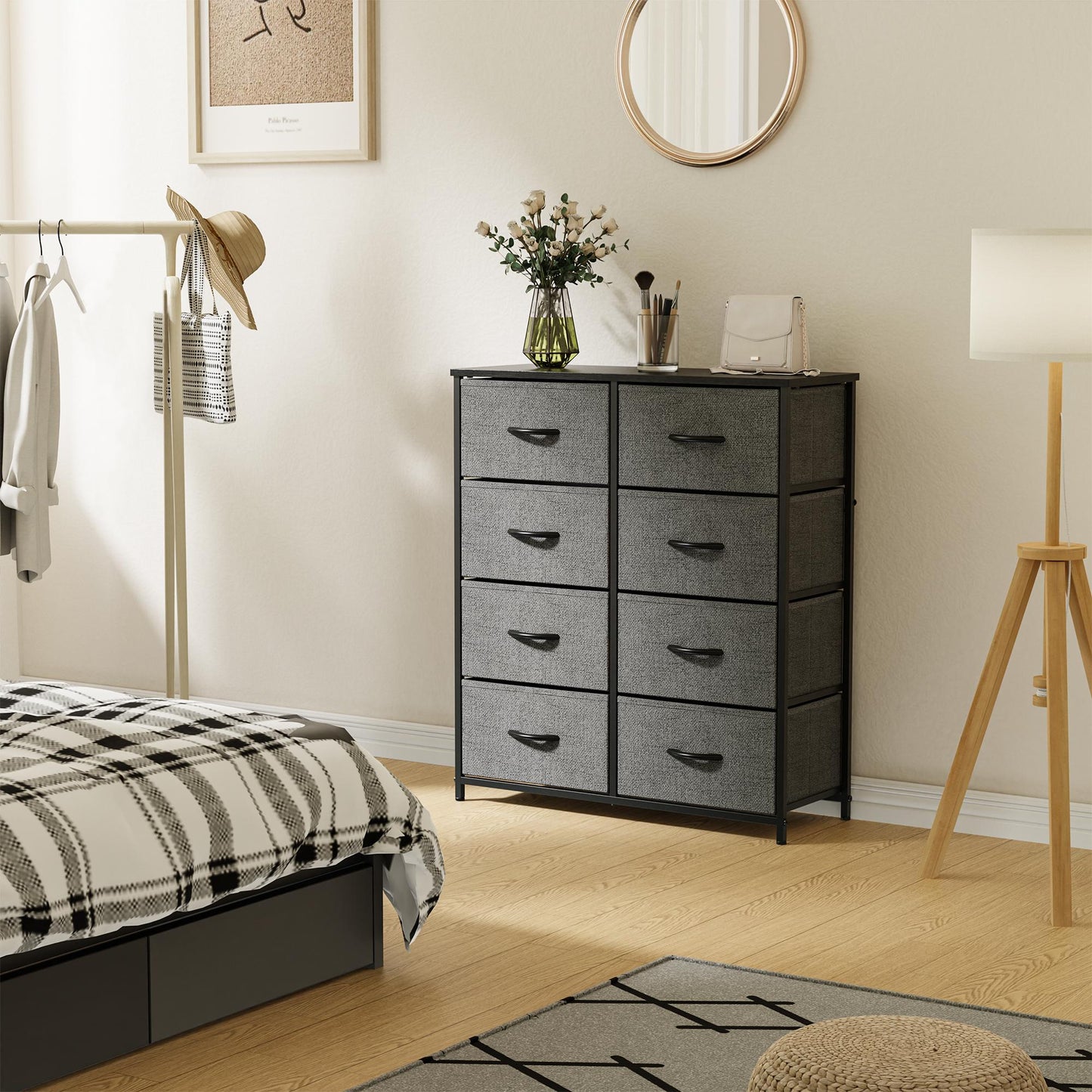 Dresser for Bedroom, Drawer Dresser Organizer Storage Drawers Fabric Storage Tower