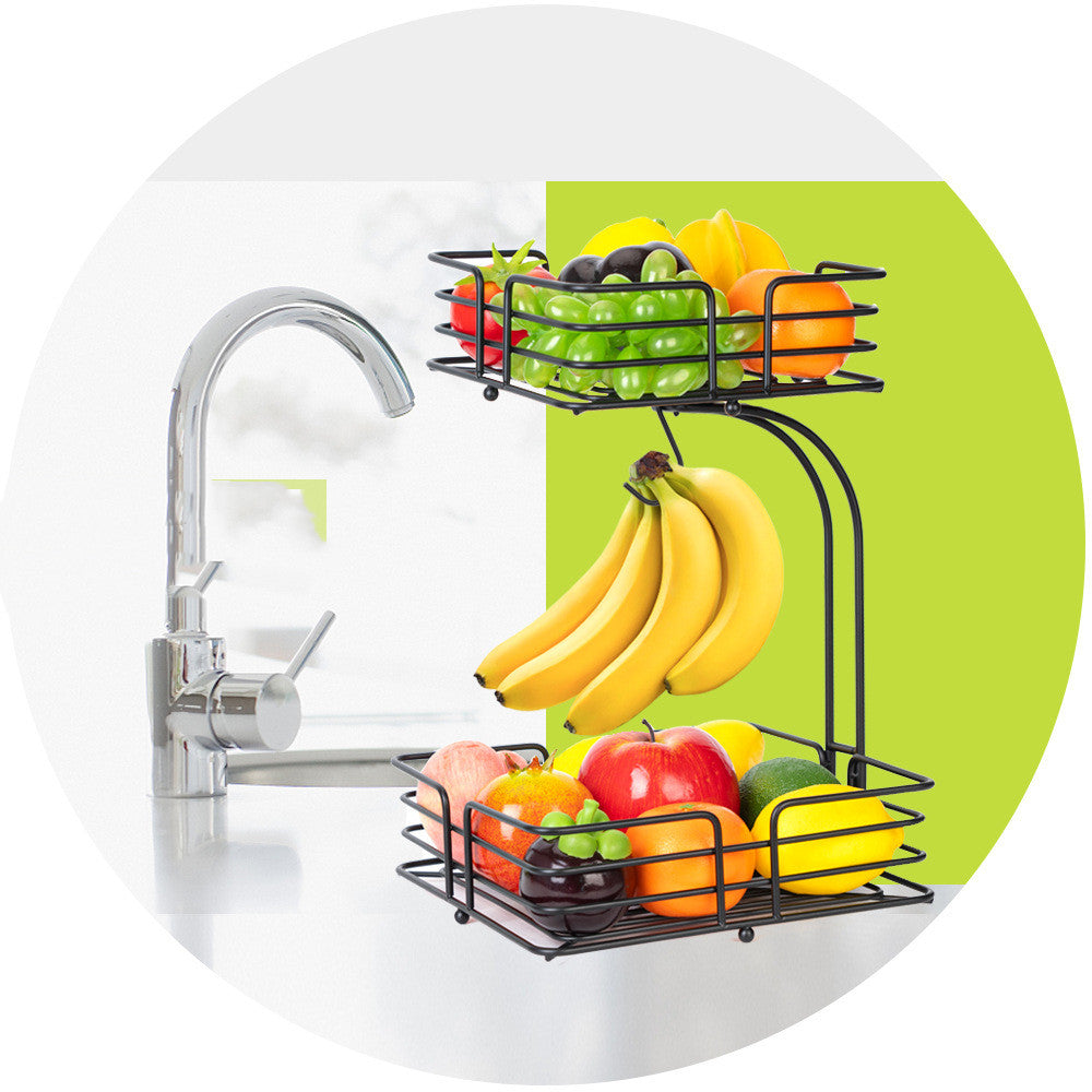 Iron Fruit Basket Kitchen Supplies Storage Convenient Disassembly