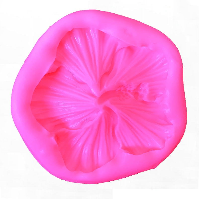 Small Red Flower Simulation Hibiscus Flower Silicone Mold