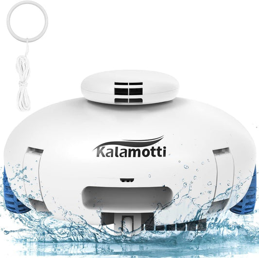Wireless Robotic Pool Cleaner - Above-Ground Pool Vacuum with Powerful Suction, Rechargeable Battery lasting 140 Minutes