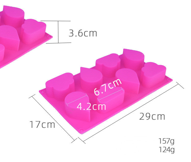 Handmade Soap Mold, Chocolate Mold, Six-hole Clouds