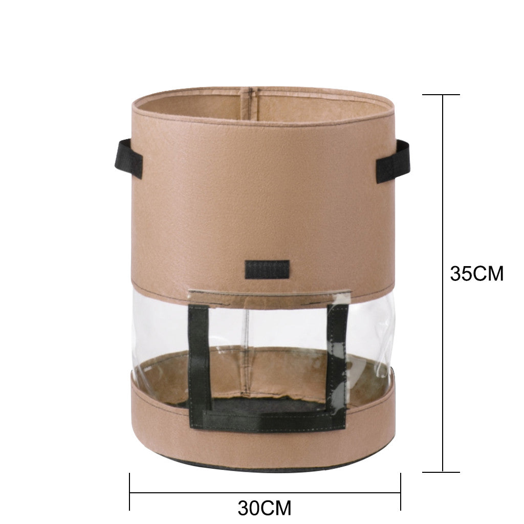 Transparent bottom planter bag