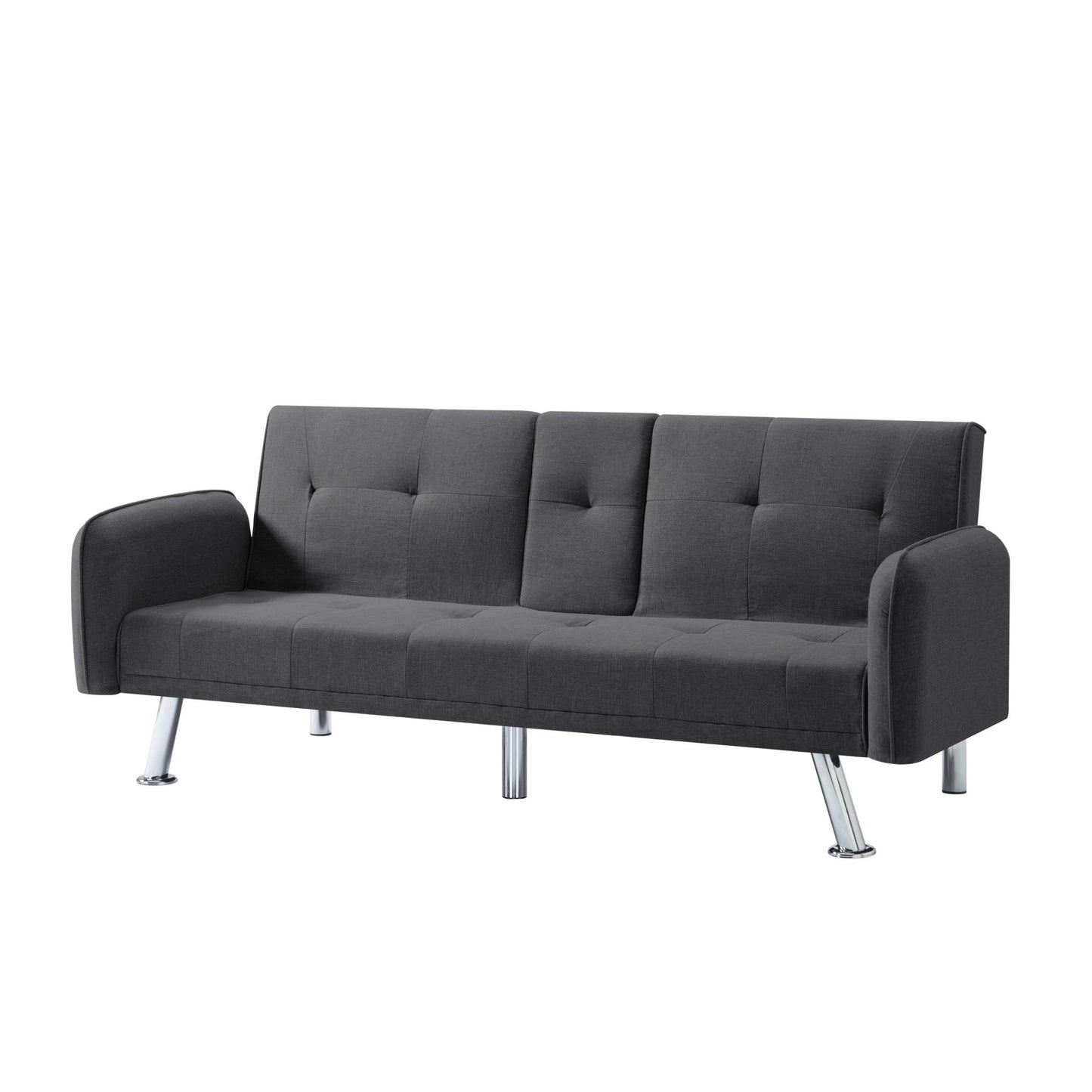 74.8” Futon sleeper sofa bed (Dark Grey)
