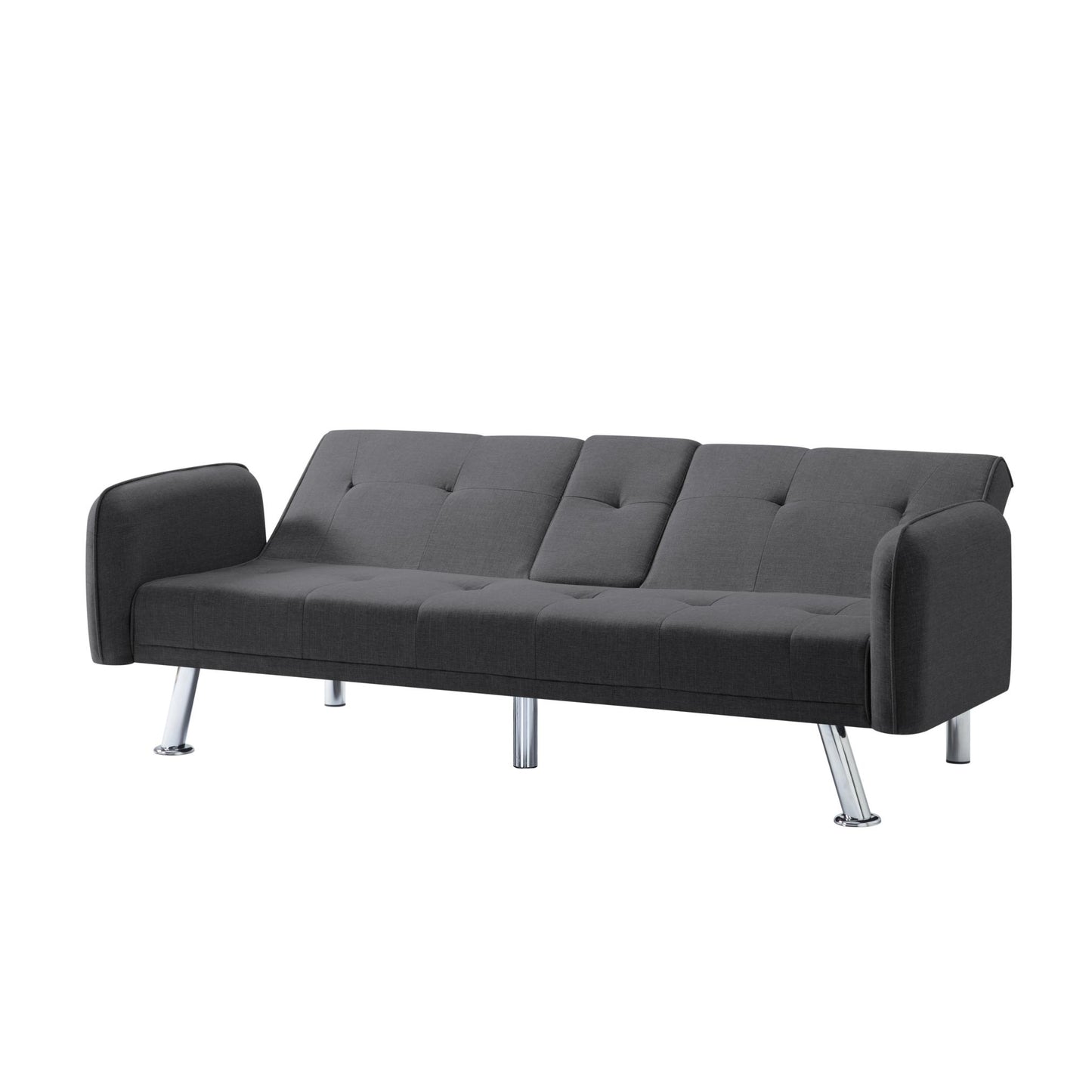 74.8” Futon sleeper sofa bed (Dark Grey)