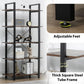 5 Shelf Vintage Industrial Rustic Bookshelf, 5 Shelf Wood and Metal Bookcase, Open Etagere Bookshelf, Farmhouse Wood Bookshelf, Vintage Brown