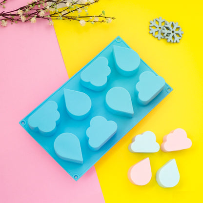 Handmade Soap Mold, Chocolate Mold, Six-hole Clouds