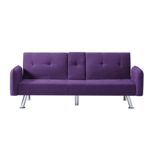 74.8” Futon sleeper sofa bed (Purple)