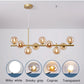 Long Minimalist Glass Magic Bean Chandelier