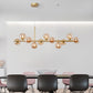 Long Minimalist Glass Magic Bean Chandelier