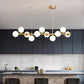 Long Minimalist Glass Magic Bean Chandelier