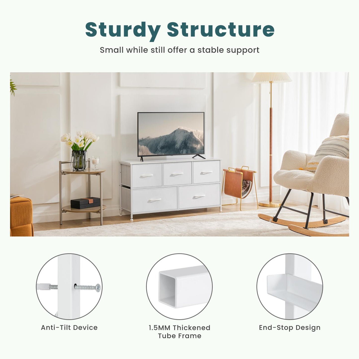 Dresser for Bedroom, Drawer Dresser Organizer Storage Drawers Fabric Storage Tower