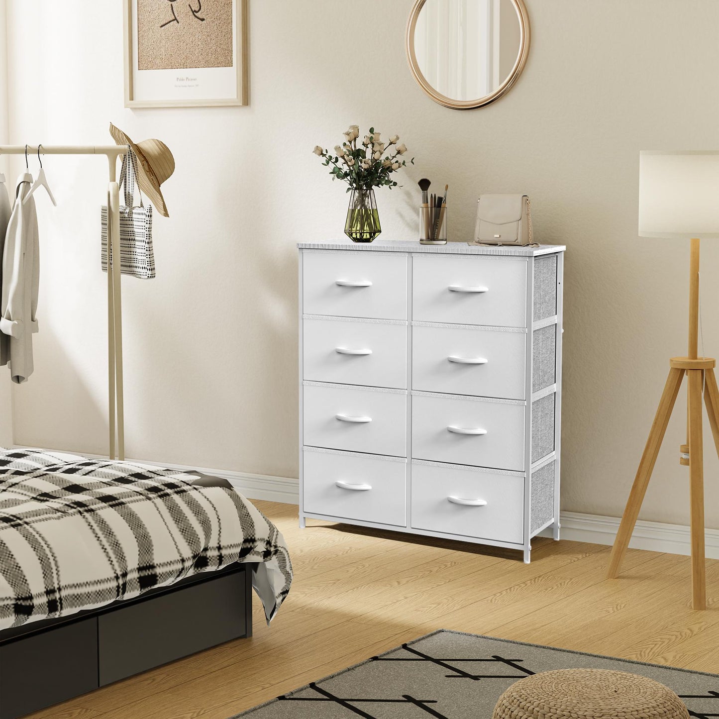 Dresser for Bedroom, Drawer Dresser Organizer Storage Drawers Fabric Storage Tower