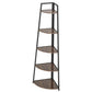 Corner shelf, 5-tier corner bookshelf, 70-inch high display storage rack, multifunctional unit ladder shelf for living room, office, small space