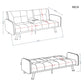 74.8” Futon sleeper sofa bed (Dark Grey)