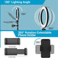 9-inch Ring Light with Stand and Phone Holder, 50" Tripod with Remote