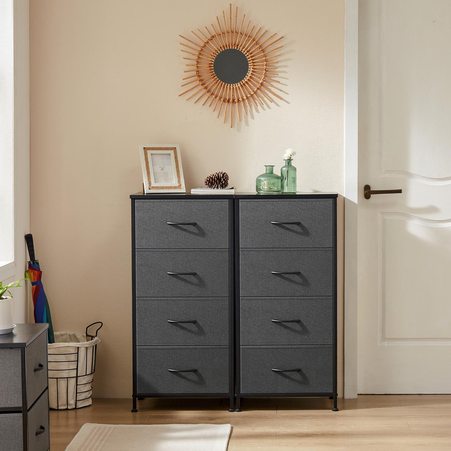 Dresser for Bedroom, Drawer Dresser Organizer Storage Drawers Fabric Storage Tower