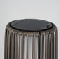 Outdoor Floor Solar Light 2-Pack, All-Weather Wicker Solar Patio Lamp
