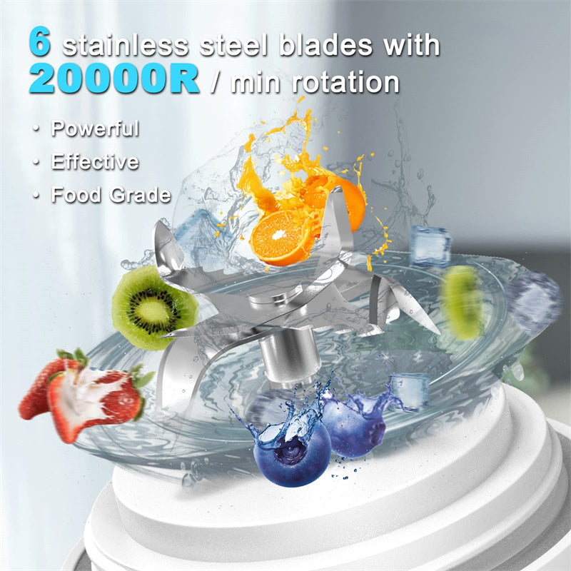 Portable Mini Blender Juicer with 6 Blade