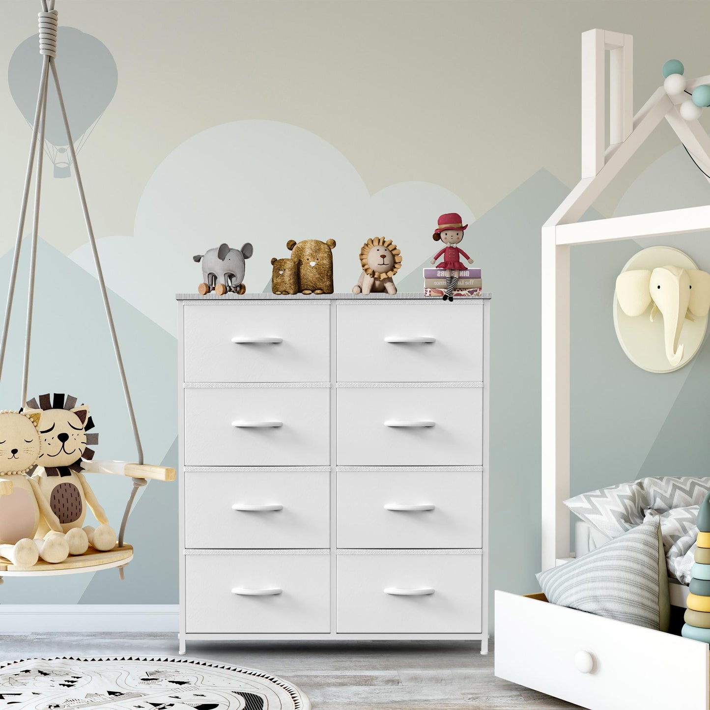 Dresser for Bedroom, Drawer Dresser Organizer Storage Drawers Fabric Storage Tower