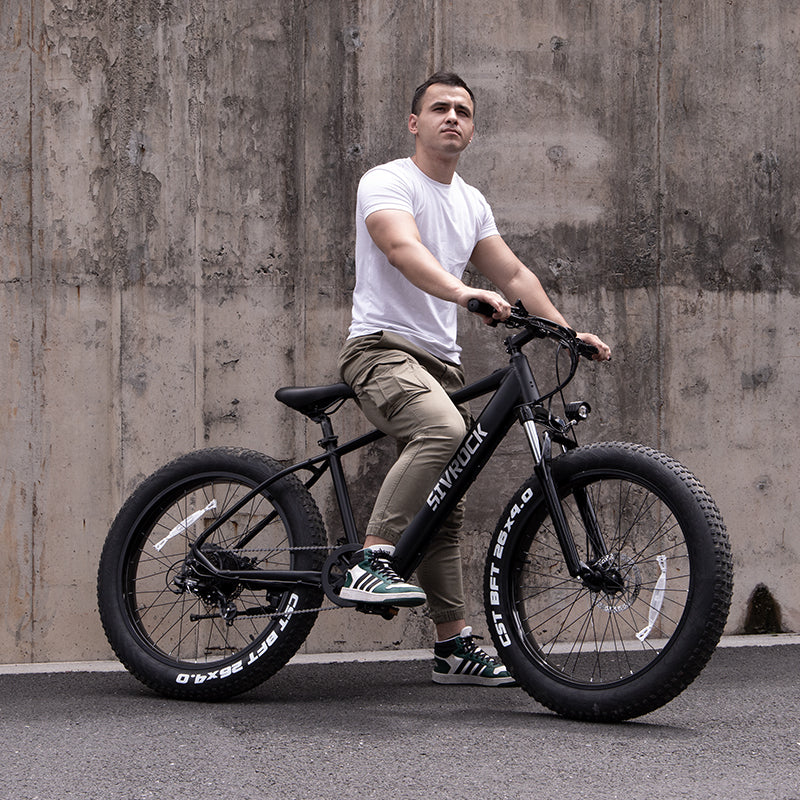 Sivrock Electric Bike 26'' Fat Tire 1000W Motor 48V 15Ah Large Battery Mountain E-Bike Shimano 7-Speed Bicycle